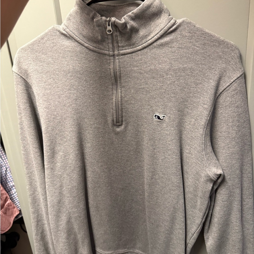 Vineyard Vines Gray Half-Zip Men's Sweater